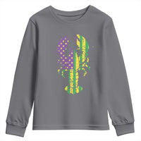 Carnival Mardi Gras USA American Flag Crawfish Youth Sweatshirt