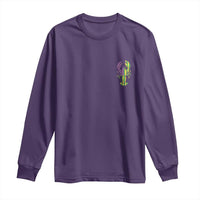 Carnival Mardi Gras USA American Flag Crawfish Pocket Long Sleeve Shirt