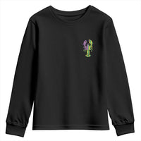 Carnival Mardi Gras USA American Flag Crawfish Pocket Youth Sweatshirt