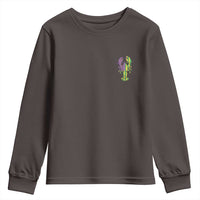 Carnival Mardi Gras USA American Flag Crawfish Pocket Youth Sweatshirt