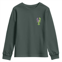 Carnival Mardi Gras USA American Flag Crawfish Pocket Youth Sweatshirt