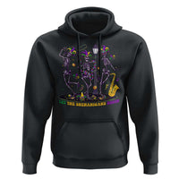 Funny Mardi Gras Hoodie Dancing Skeleton Let The Shenanigans Begin