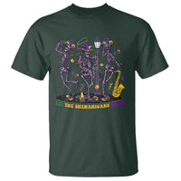 Funny Mardi Gras T Shirt Dancing Skeleton Let The Shenanigans Begin