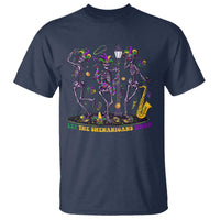 Funny Mardi Gras T Shirt Dancing Skeleton Let The Shenanigans Begin