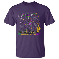 Funny Mardi Gras T Shirt Dancing Skeleton Let The Shenanigans Begin