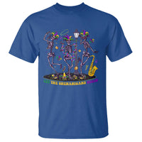 Funny Mardi Gras T Shirt Dancing Skeleton Let The Shenanigans Begin