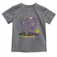 Funny Mardi Gras Toddler T Shirt Dancing Skeleton Let The Shenanigans Begin