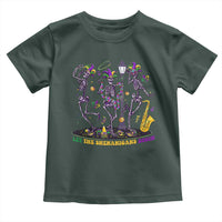 Funny Mardi Gras Toddler T Shirt Dancing Skeleton Let The Shenanigans Begin