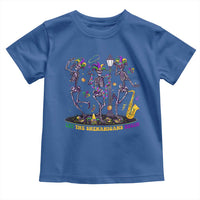 Funny Mardi Gras Toddler T Shirt Dancing Skeleton Let The Shenanigans Begin