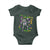 Funny Mardi Gras Baby Onesie Let The Shenanigans Begin Juggling Skeleton
