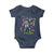 Funny Mardi Gras Baby Onesie Let The Shenanigans Begin Juggling Skeleton