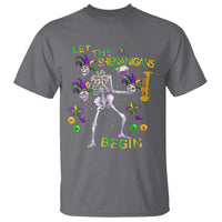 Funny Mardi Gras T Shirt Let The Shenanigans Begin Juggling Skeleton