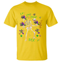 Funny Mardi Gras T Shirt Let The Shenanigans Begin Juggling Skeleton