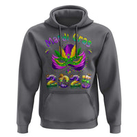Happy Mardi Gras 2025 Hoodie Masquerade Mask Carnival New Orleans Trip