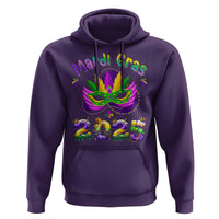 Happy Mardi Gras 2025 Hoodie Masquerade Mask Carnival New Orleans Trip