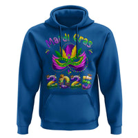 Happy Mardi Gras 2025 Hoodie Masquerade Mask Carnival New Orleans Trip