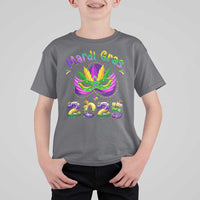 Happy Mardi Gras 2025 T Shirt For Kid Masquerade Mask Carnival New Orleans Trip