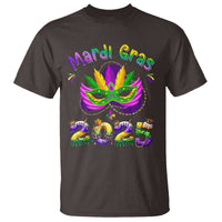 Happy Mardi Gras 2025 T Shirt Masquerade Mask Carnival New Orleans Trip