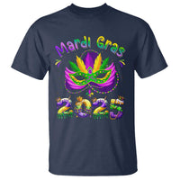 Happy Mardi Gras 2025 T Shirt Masquerade Mask Carnival New Orleans Trip