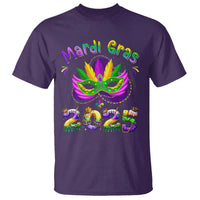 Happy Mardi Gras 2025 T Shirt Masquerade Mask Carnival New Orleans Trip