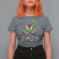 Happy Mardi Gras 2025 T Shirt For Women Masquerade Mask Carnival New Orleans Trip
