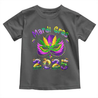 Happy Mardi Gras 2025 Toddler T Shirt Masquerade Mask Carnival New Orleans Trip