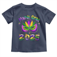 Happy Mardi Gras 2025 Toddler T Shirt Masquerade Mask Carnival New Orleans Trip