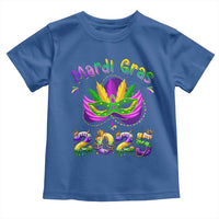 Happy Mardi Gras 2025 Toddler T Shirt Masquerade Mask Carnival New Orleans Trip