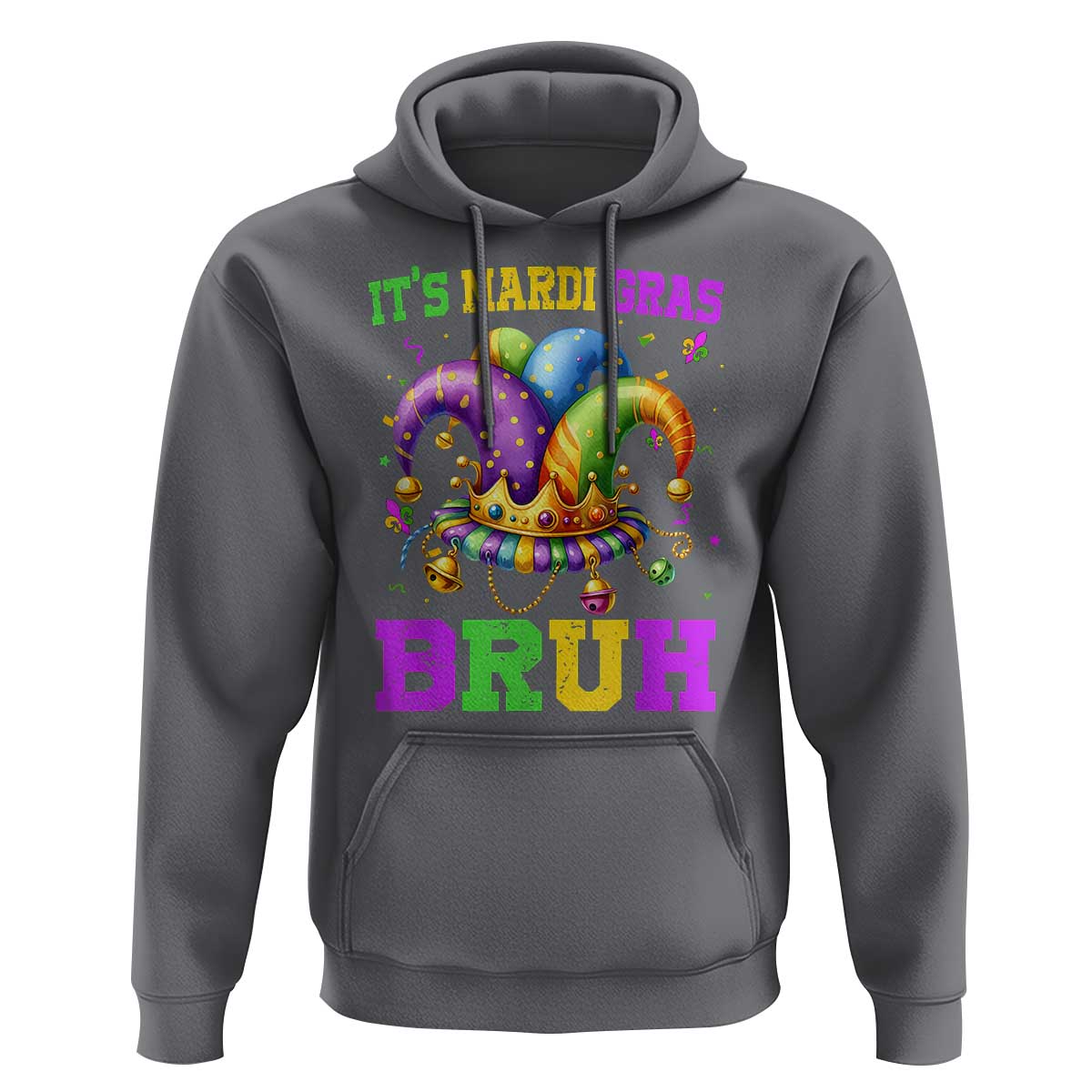 Bruh Mardi Gras Hoodie Jester Outfit Teens Boys Kids Mardi Gras