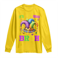 Bruh Mardi Gras Long Sleeve Shirt Jester Outfit Teens Boys Kids Mardi Gras