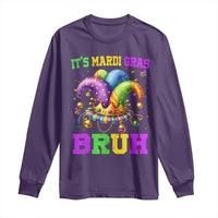 Bruh Mardi Gras Long Sleeve Shirt Jester Outfit Teens Boys Kids Mardi Gras
