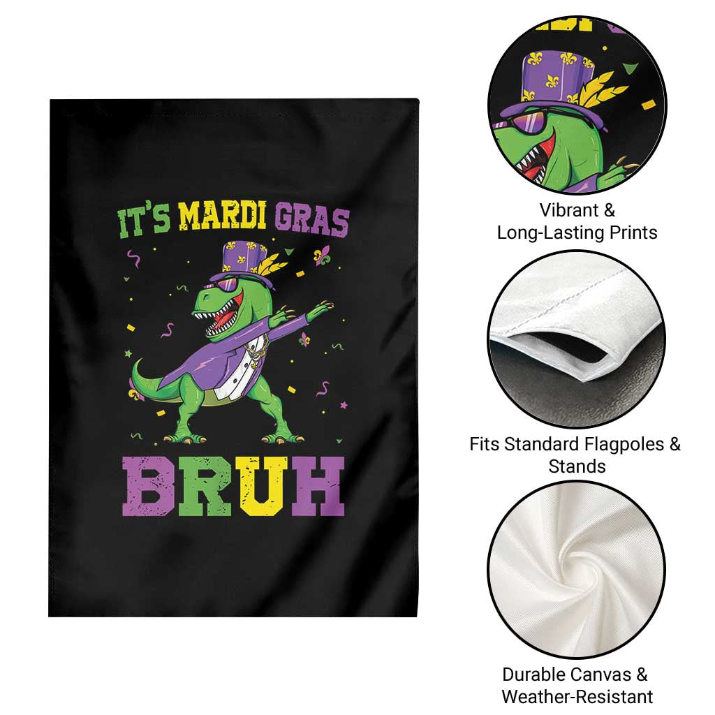 Bruh Mardi Gras Garden Flag Dinosaur Meme New Orleans Party Custume Beads - Wonder Print Shop