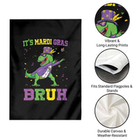 Bruh Mardi Gras Garden Flag Dinosaur Meme New Orleans Party Custume Beads - Wonder Print Shop