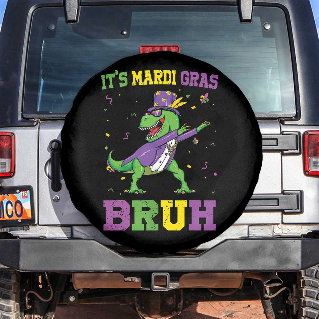 Bruh Mardi Gras Spare Tire Cover Dinosaur Meme New Orleans Party Custume Beads - Wonder Print Shop