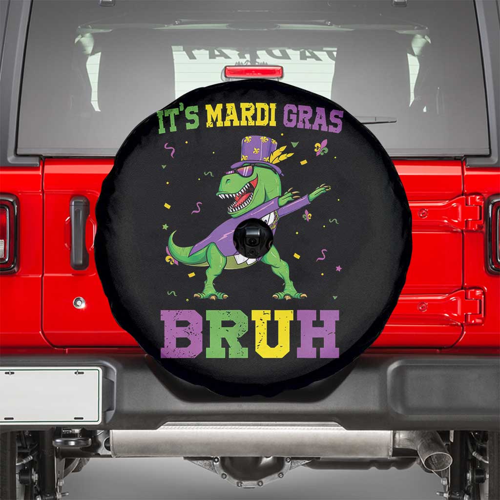 Bruh Mardi Gras Spare Tire Cover Dinosaur Meme New Orleans Party Custume Beads - Wonder Print Shop