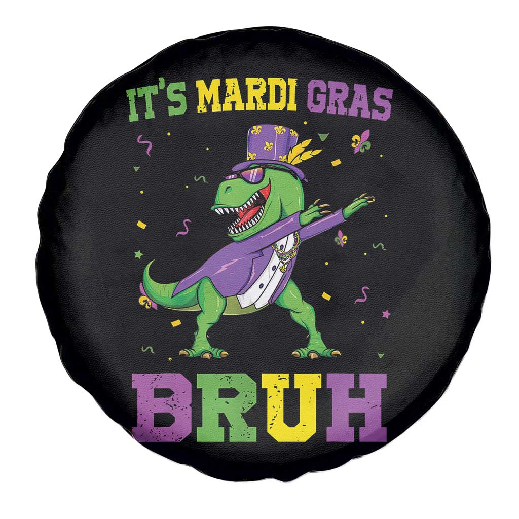 Bruh Mardi Gras Spare Tire Cover Dinosaur Meme New Orleans Party Custume Beads - Wonder Print Shop