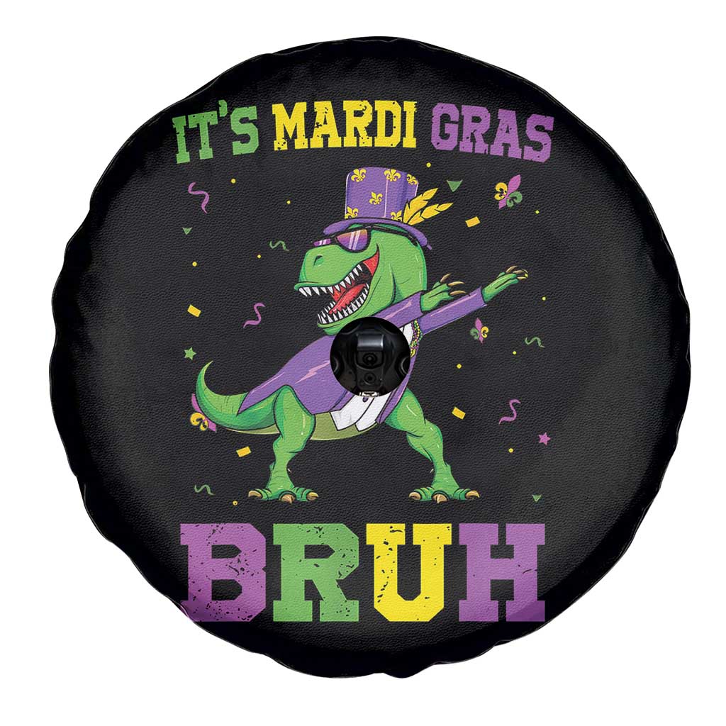 Bruh Mardi Gras Spare Tire Cover Dinosaur Meme New Orleans Party Custume Beads - Wonder Print Shop