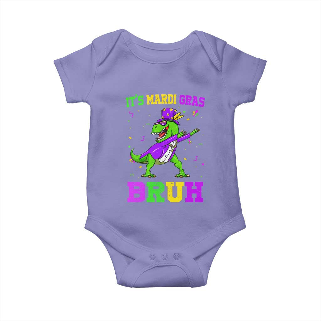 Bruh Mardi Gras Baby Onesie Dinosaur Meme New Orleans Party Custume Beads - Wonder Print Shop