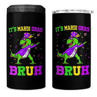 Bruh Mardi Gras 4 in 1 Can Cooler Tumbler Dinosaur Meme New Orleans Party Custume Beads - Wonder Print Shop