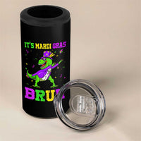 Bruh Mardi Gras 4 in 1 Can Cooler Tumbler Dinosaur Meme New Orleans Party Custume Beads - Wonder Print Shop