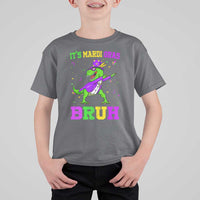 Bruh Mardi Gras T Shirt For Kid Dinosaur Meme New Orleans Party Custume Beads - Wonder Print Shop