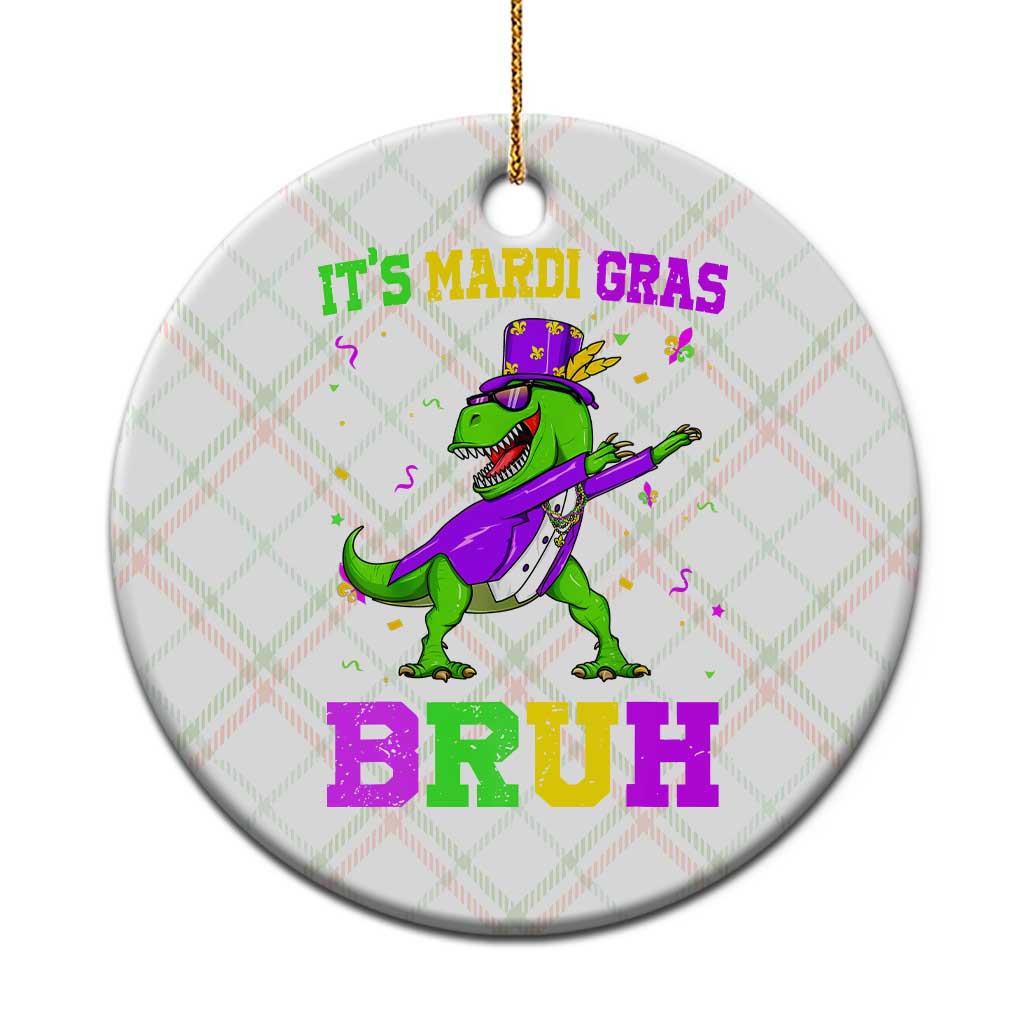 Bruh Mardi Gras Ceramic Ornament Dinosaur Meme New Orleans Party Custume Beads - Wonder Print Shop
