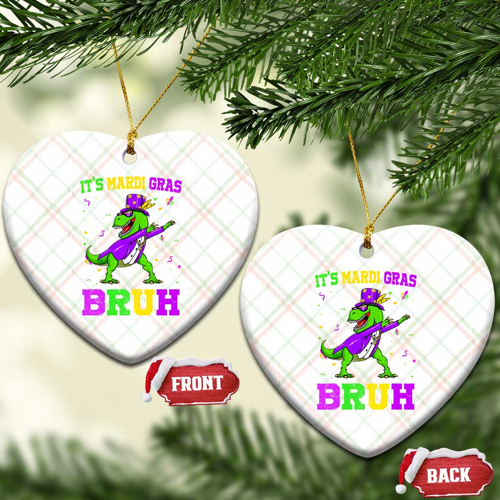 Bruh Mardi Gras Ceramic Ornament Dinosaur Meme New Orleans Party Custume Beads - Wonder Print Shop