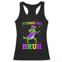 Bruh Mardi Gras Racerback Tank Top Dinosaur Meme New Orleans Party Custume Beads - Wonder Print Shop