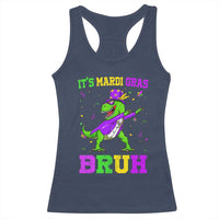 Bruh Mardi Gras Racerback Tank Top Dinosaur Meme New Orleans Party Custume Beads - Wonder Print Shop