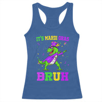 Bruh Mardi Gras Racerback Tank Top Dinosaur Meme New Orleans Party Custume Beads - Wonder Print Shop