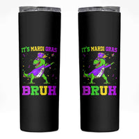 Bruh Mardi Gras Skinny Tumbler Dinosaur Meme New Orleans Party Custume Beads - Wonder Print Shop