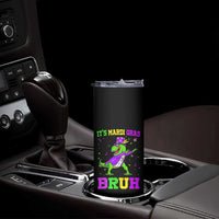 Bruh Mardi Gras Skinny Tumbler Dinosaur Meme New Orleans Party Custume Beads - Wonder Print Shop