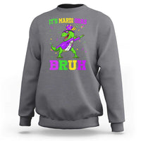 Bruh Mardi Gras Sweatshirt Dinosaur Meme New Orleans Party Custume Beads - Wonder Print Shop
