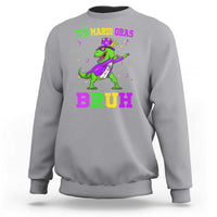 Bruh Mardi Gras Sweatshirt Dinosaur Meme New Orleans Party Custume Beads - Wonder Print Shop